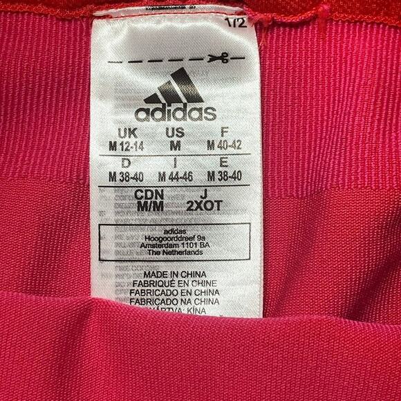 Adidas X Marimekko Girls Leggings Size M (12-14) Pink Red Wave Pattern - Picture 8 of 10